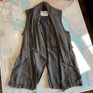 Vintage 00s Khaki Green Open Front Vest